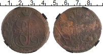 монета - 1762 – 1796 екатерина ii 5 копеек - подробная информация фото 1