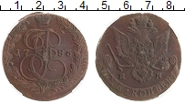монета - 1762 – 1796 екатерина ii 5 копеек - подробная информация фото 1