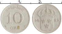 монета - швеция 10 эре - подробная информация фото 1