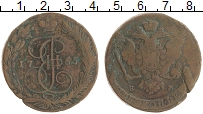 монета - 1762 – 1796 екатерина ii 5 копеек - подробная информация фото 1