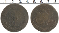 монета - 1762 – 1796 екатерина ii 5 копеек - подробная информация фото 1