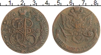 монета - 1762 – 1796 екатерина ii 5 копеек - подробная информация фото 1