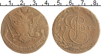 монета - 1762 – 1796 екатерина ii 5 копеек - подробная информация фото 1
