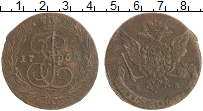 монета - 1762 – 1796 екатерина ii 5 копеек - подробная информация фото 1