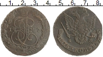 монета - 1762 – 1796 екатерина ii 5 копеек - подробная информация фото 1