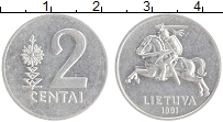 монета - литва 2 цента - подробная информация фото 1