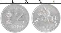 монета - литва 2 цента - подробная информация фото 1