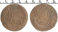 монета - 1762 – 1796 екатерина ii 5 копеек - подробная информация фото 1