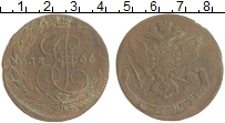 монета - 1762 – 1796 екатерина ii 5 копеек - подробная информация фото 1