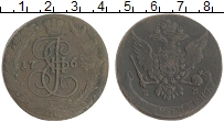 монета - 1762 – 1796 екатерина ii 5 копеек - подробная информация фото 1
