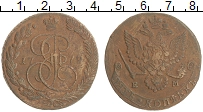 монета - 1762 – 1796 екатерина ii 5 копеек - подробная информация фото 1