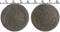 монета - 1762 – 1796 екатерина ii 5 копеек - подробная информация фото 1