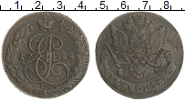 монета - 1762 – 1796 екатерина ii 5 копеек - подробная информация фото 1
