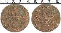 монета - 1762 – 1796 екатерина ii 5 копеек - подробная информация фото 1