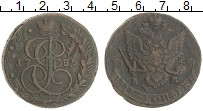 монета - 1762 – 1796 екатерина ii 5 копеек - подробная информация фото 1