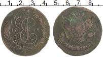 монета - 1762 – 1796 екатерина ii 5 копеек - подробная информация фото 1