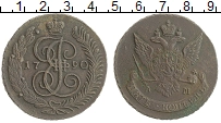 монета - 1762 – 1796 екатерина ii 5 копеек - подробная информация фото 1