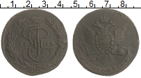 монета - 1762 – 1796 екатерина ii 5 копеек - подробная информация фото 1