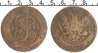 монета - 1762 – 1796 екатерина ii 5 копеек - подробная информация фото 1