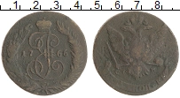 монета - 1762 – 1796 екатерина ii 5 копеек - подробная информация фото 1