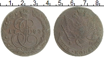 монета - 1762 – 1796 екатерина ii 5 копеек - подробная информация фото 1