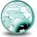 Читать новость нумизматики - Британские Виргинские острова выпустили титановую монету «Белая акула»