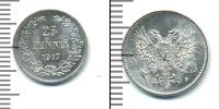 Монета 1894 – 1917 Николай II 25 пенни Серебро 1917