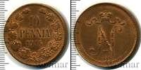 Монета 1894 – 1917 Николай II 10 пенни Медь 1916