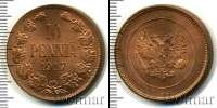 Монета 1894 – 1917 Николай II 10 пенни Медь 1917