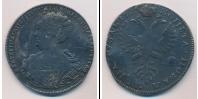 Монета 1689 – 1725 Петр I 1 рубль Серебро 1725