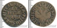 Монета 1689 – 1725 Петр I 1 деньга Медь 1704