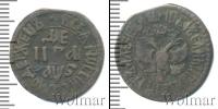 Монета 1689 – 1725 Петр I 1 деньга Медь 1706