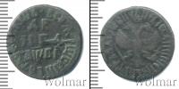 Монета 1689 – 1725 Петр I 1 деньга Медь 1712