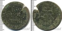 Монета 1689 – 1725 Петр I 1 копейка Медь 1718