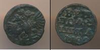 Монета 1689 – 1725 Петр I 1 полушка Медь 1720