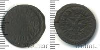 Монета 1689 – 1725 Петр I 1 полушка Медь 1712