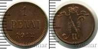 Монета 1894 – 1917 Николай II 1 пенни Медь 1912