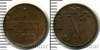 Монета 1894 – 1917 Николай II 1 пенни Медь 1914