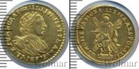 Монета 1689 – 1725 Петр I 2 рубля Золото 1721