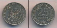 Монета Современная Россия 25 рублей Медь 1993