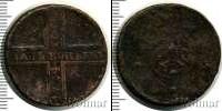 Монета 1689 – 1725 Петр I 5 копеек Медь 1724