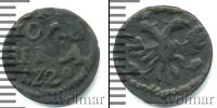 Монета 1689 – 1725 Петр I 1 полушка Медь 1720