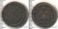Монета 1689 – 1725 Петр I 1 полушка Медь 1701