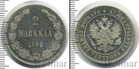 Монета 1894 – 1917 Николай II 2 марки Серебро 1908
