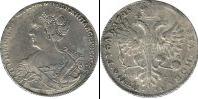 Монета 1689 – 1725 Петр I 1 рубль Медно-никель 1725