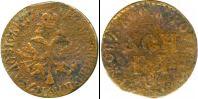 Монета 1689 – 1725 Петр I 1 деньга Серебро 1700
