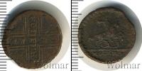 Монета 1689 – 1725 Петр I 1 копейка Медь 1725