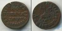 Монета 1689 – 1725 Петр I 1 копейка Медь 1713