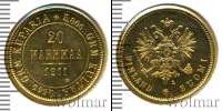 Монета 1894 – 1917 Николай II 20 марок Золото 1911