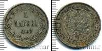 Монета 1894 – 1917 Николай II 1 марка Серебро 1908